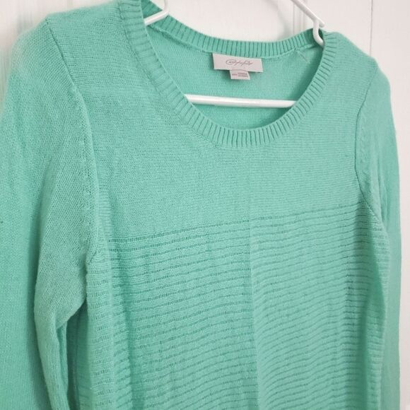 Christopher Fischer Lightweight 100% Cashmere Sweater Size XS Mint Green - Picture 3 of 5